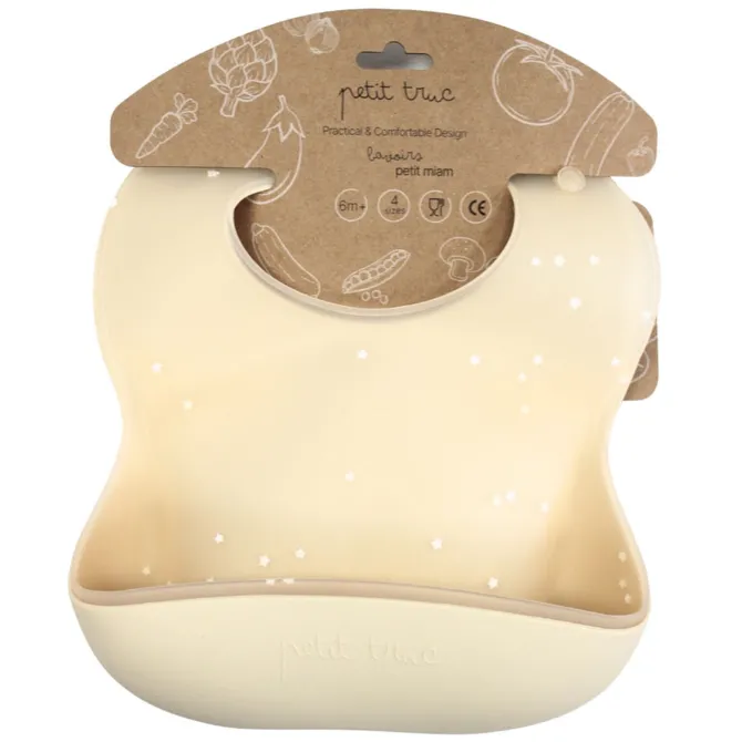 Petit Truc Lot de 2 Bavoirs Silicone Petit Miam - Vanilla