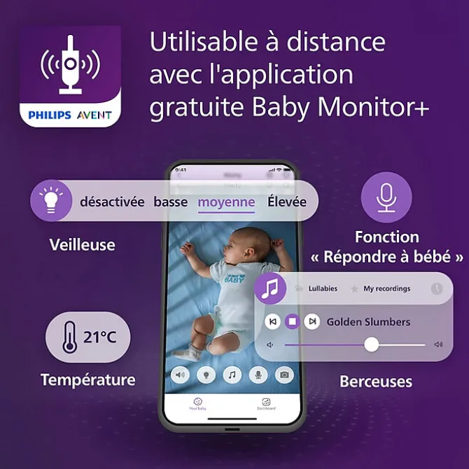 Philips Avent Ecoute-bébé Connecté SCD953/26