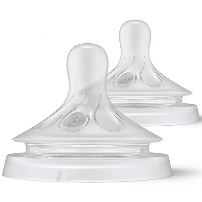 Philips Avent Lot de 2 Tétines Natural Response 6 Trous - Préparation Epaisse
