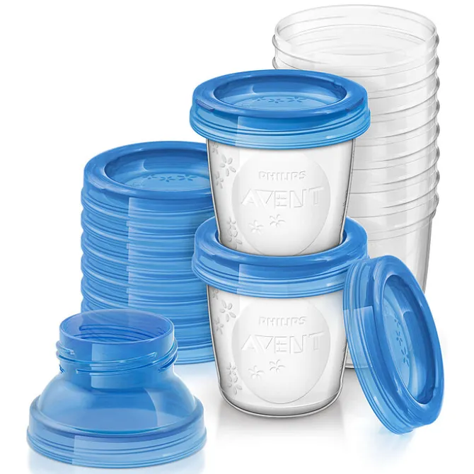 Philips Avent 10 Pots de Conservation pour Lait Maternel SCF618/10
