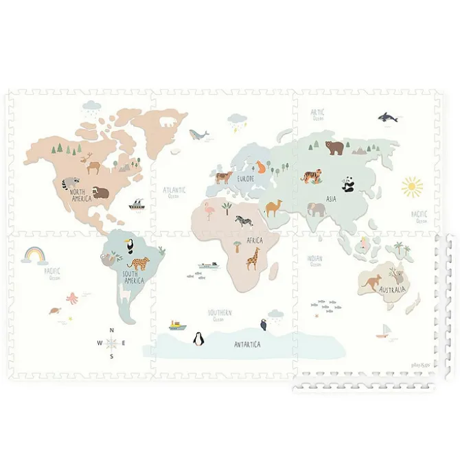 Play&Go Tapis de Jeux Réversible TILOO - Worldmap