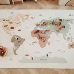 Play&Go Tapis de Jeux Réversible TILOO - Worldmap
