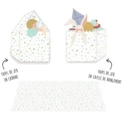 Play&Go Tapis de Jeux Réversible TILOO - Village & Terrazzo
