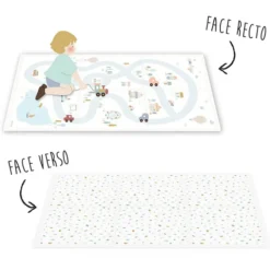 Play&Go Tapis de Jeux Réversible TILOO - Village & Terrazzo
