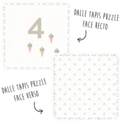 Play&Go Tapis de Jeux Réversible TILOO - Numbers & Dots
