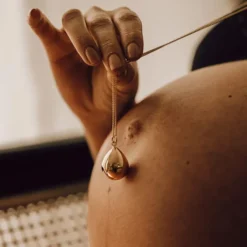 Pleine Lune Bola de Grossesse Goutte - Chaine Or