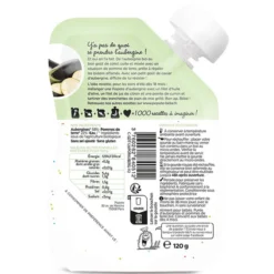 Popote Gourde Repas Bio Aubergine - 120 g