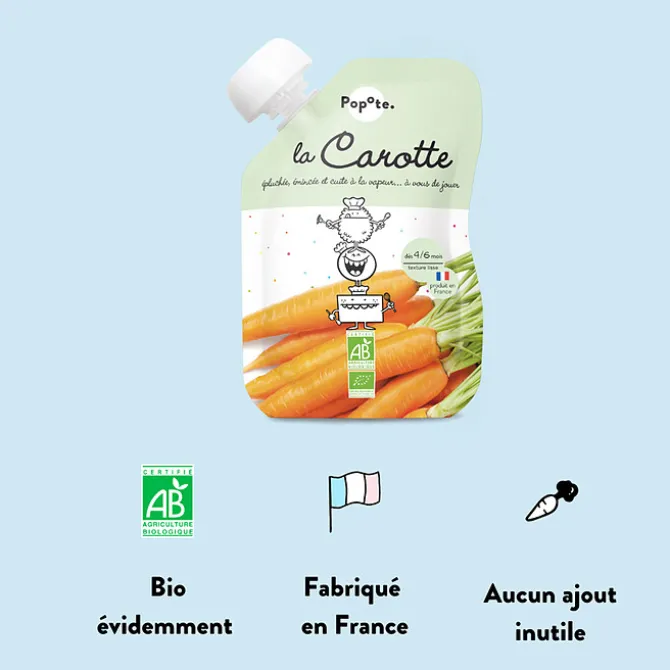 Popote Gourde Repas Bio Carotte - 120 g