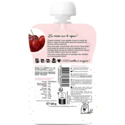 Popote Gourde Repas Bio Cerises - 120 g