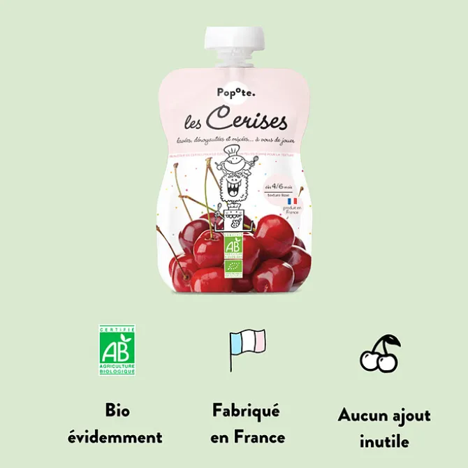 Popote Gourde Repas Bio Cerises - 120 g