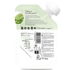 Popote Gourde Repas Bio Petits Pois - 120 g