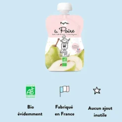 Popote Gourde Repas Bio Poire - 120 g