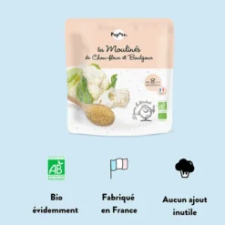 Popote Les Moulinés Chou-fleur et Boulgour - 180 g