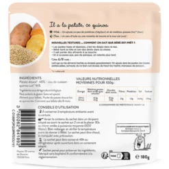Popote Les Moulinés Patate Douce et Quinoa - 180 g