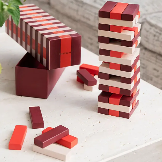Printworks Jeu Tour Chancelante Rose / Rouge - Play