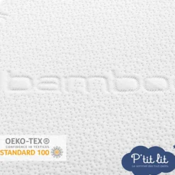 P'tit Lit Matelas Mon P'tit Matelas de Couffin Bambou Déhoussable - 32 x 72 cm