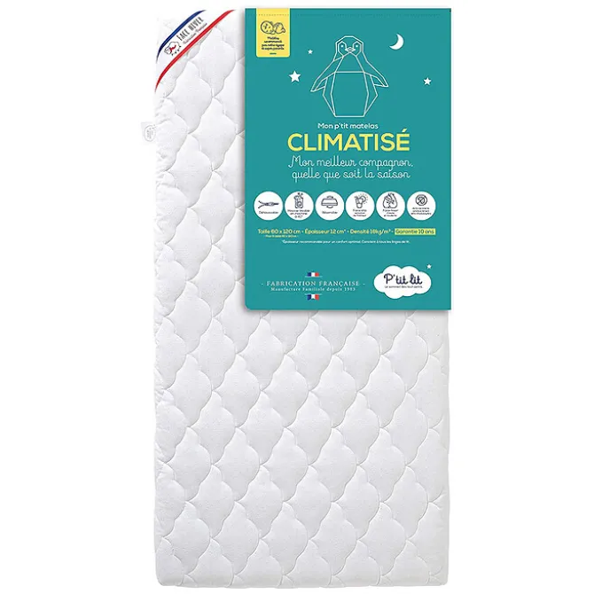 P'tit Lit Matelas Mon P'tit Matelas Climatisé Anti-acariens - 60 x 120 cm