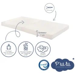 P'tit Lit Matelas Mon P'tit Matelas Nomade Premium - 60 x 120 cm