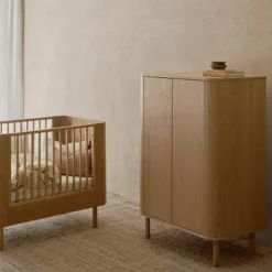 Quax Armoire 2 Portes Plates Yume - Natural Ash