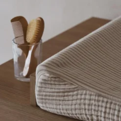 Quax Housse Matelas à Langer Natural - Stripes