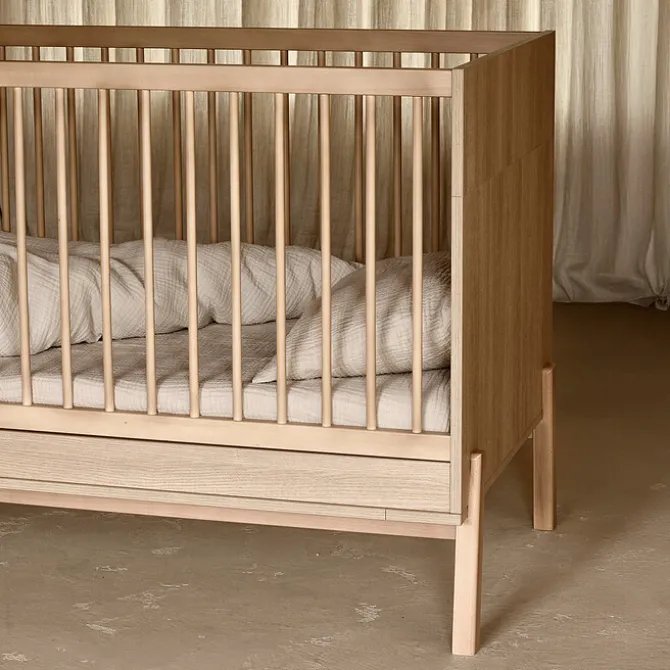 Quax Lit Bébé Evolutif Ashi Honey Ash - 140 x 70 cm