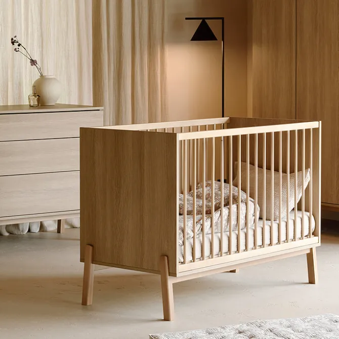 Quax Lit Bébé Réglable Ashi Honey Ash - 120 x 60 cm