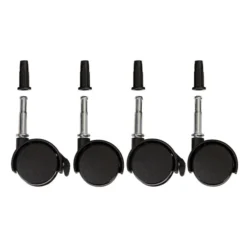 Quax Lot de de 4 Roulettes - Noir