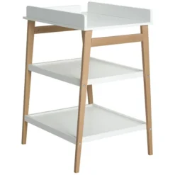 Quax Table à Langer Hip - Blanc et Naturel