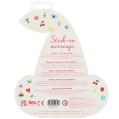 Rex London Boucles d'Oreilles Autocollantes - Cerise