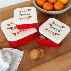 Rex London Lot de 3 Boîtes - Sausage Dog