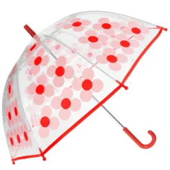 Rex London Parapluie Transparent - Pink Daisy