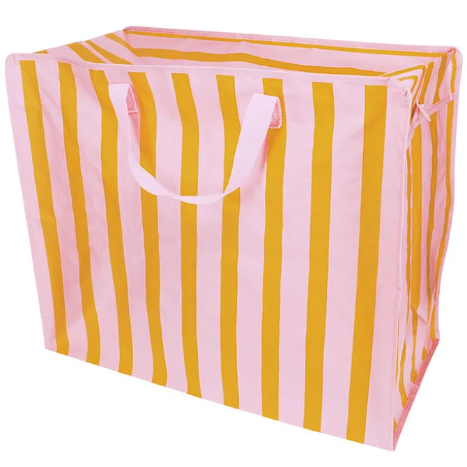 Rex London Sac de Rangement Jumbo - Rayures Roses et Oranges