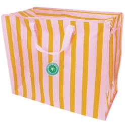 Rex London Sac de Rangement Jumbo - Rayures Roses et Oranges