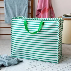 Rex London Sac de Rangement Jumbo - Rayures Vertes