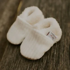 Rien que des bêtises Chaussons Velours Ecru - 22/23