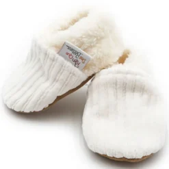 Rien que des bêtises Chaussons Velours Ecru - 19/21