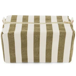 Rose in April Trousse de Toilette Vic - Rayures Olive et Greige