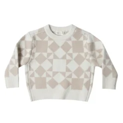 Rylee + Cru Pullover Jacquard Ivoire - 2/3 Ans
