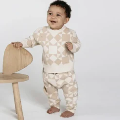 Rylee + Cru Pullover Jacquard Ivoire - 2/3 Ans