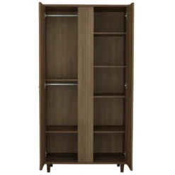 Sauthon Armoire 2 Portes Mokka - Chêne Mokka