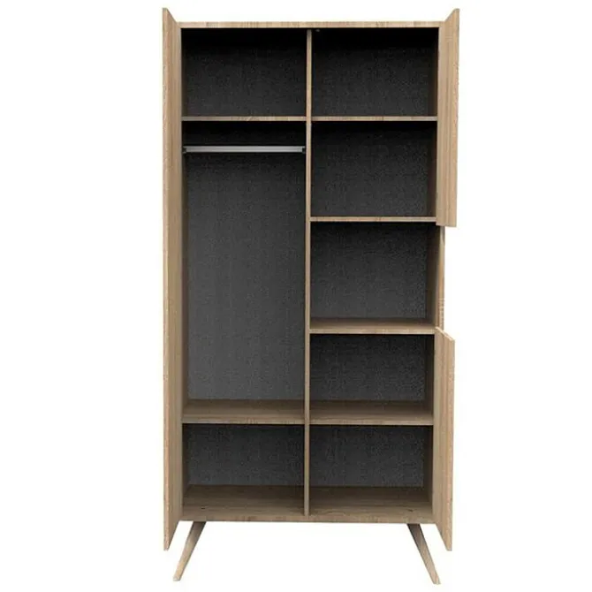 Sauthon Armoire 3 Portes Seventies - Chêne Doré