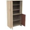 Sauthon Armoire 2 Portes Tokyo - Chêne Suave et Terracotta