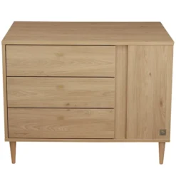 Sauthon Commode et Plan à Langer Ilot Bébé - Chêne Suave