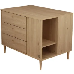 Sauthon Commode et Plan à Langer Ilot Bébé - Chêne Suave