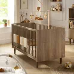 Sauthon Lit Bébé Evolutif Mokka Chêne Mokka - 70 x 140 cm