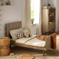 Sauthon Lit Bébé Evolutif Mokka Chêne Mokka - 70 x 140 cm