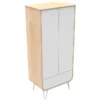 Sauthon Original Armoire 2 Portes Galopin Bambin - Bois et Blanc - Pieds Fils