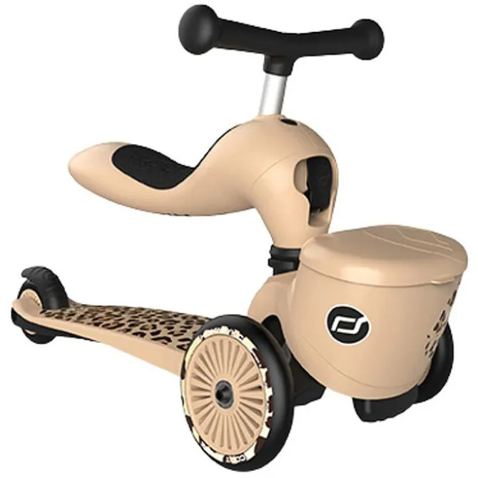 Scoot & Ride Porteur Trottinette Evolutif Highwaykick 1 Lifestyle - Leopard