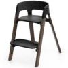 Stokke Chaise Haute Steps avec Plateau et Baby Set - Noir et Brun Chaud