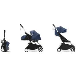 Stokke Poussette YOYO³ Complète 0+ et 6 Châssis Blanc - Bleu Air France